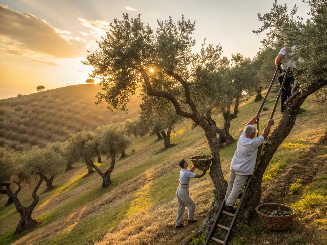 Bodhi Eco Farm olive groves stretching across hills beneath Cape Town mountain escarpments